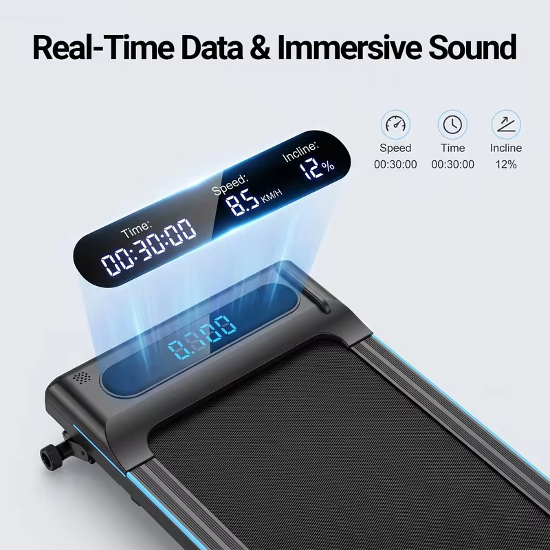 Under‑Desk Walking Pad Treadmill With Foldable Handrail, 2‑in‑1 Walk Jog Run Machine, 3.5HP Ultra‑Quiet Brushless Motor, 300LBS Capacity, 12‑Speed Wireless Remote, Shock Absorption Cushioned Belt, LED Real‑Time Display for Home Office Small Apartment