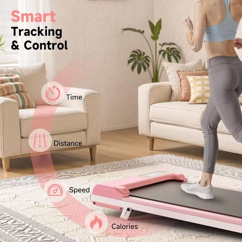 Under Desk Treadmill with 8% Incline, 2.5HP, 320 lbs Capacity, Compact Foldable, Remote & LED Display