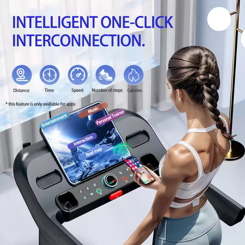 2026 Basic Model Smart Incline Treadmill  Multi-function LED Display Ultra-Quiet Folding Running Machine for Home Gym