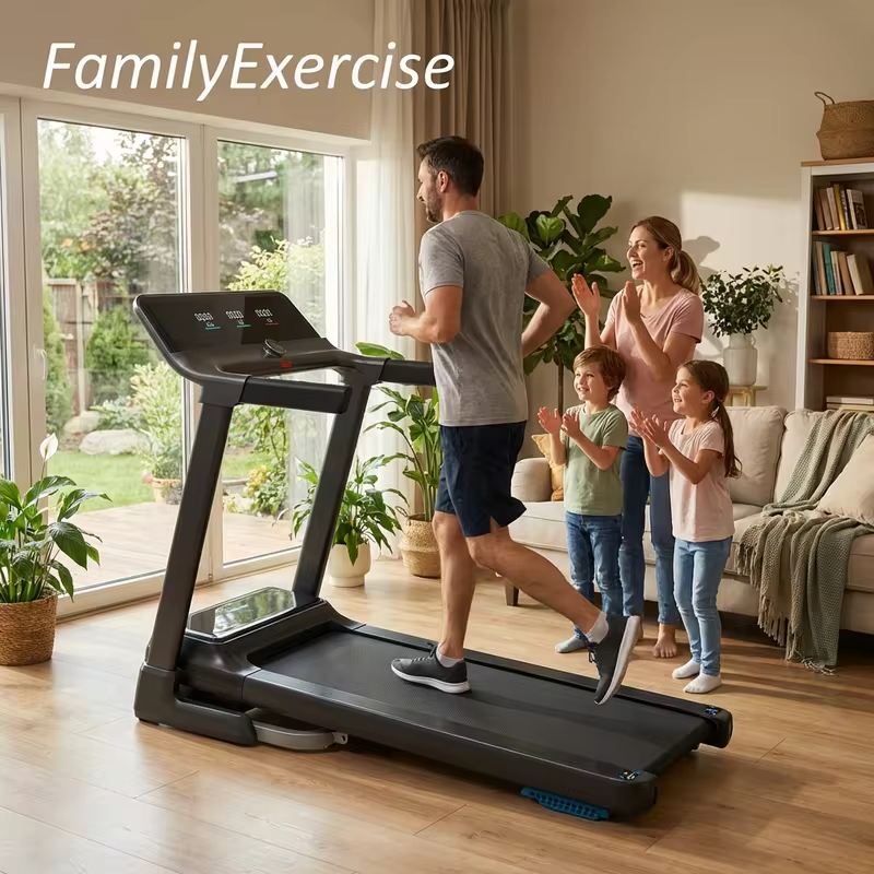 2026 FoldableSpace-Saving Treadmill with LED Display 2.5HP 12km/h Ultra-Quiet Home Office Walking Machine