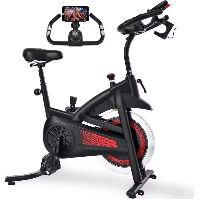 Indoor Cycling Bike for Home Gym - 300 lbs Capacity, Adjustable Seat/Handlebar, Cardio Workout