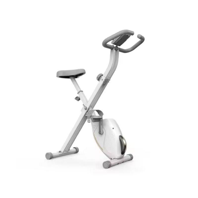 Foldable Magnetic X-Bike for Home Fitness - Compact Indoor Cycling Exercise Bike with Belt Drive