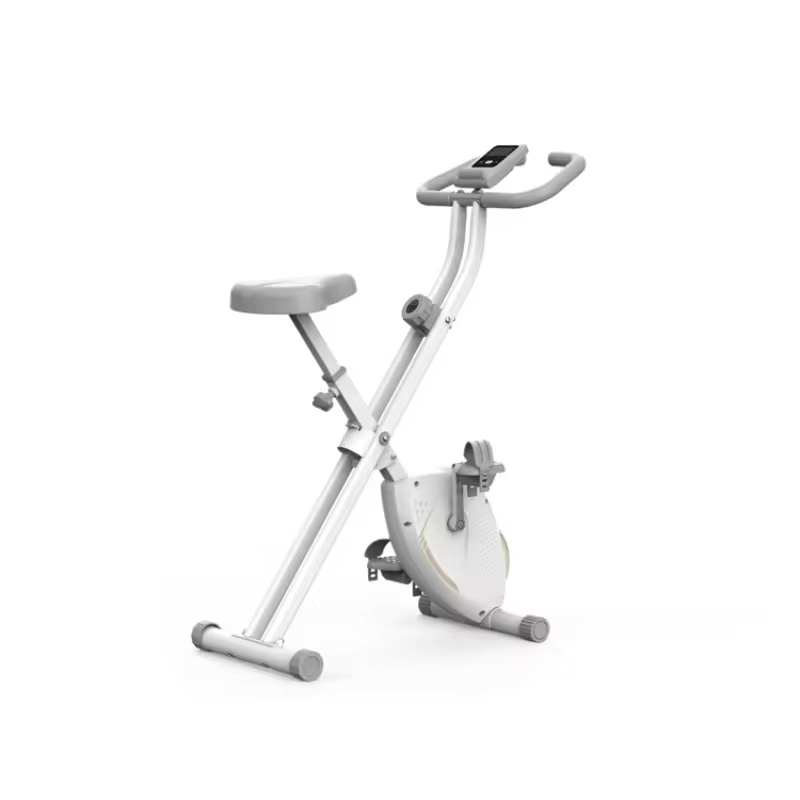 Foldable Magnetic X-Bike for Home Fitness - Compact Indoor Cycling Exercise Bike with Belt Drive
