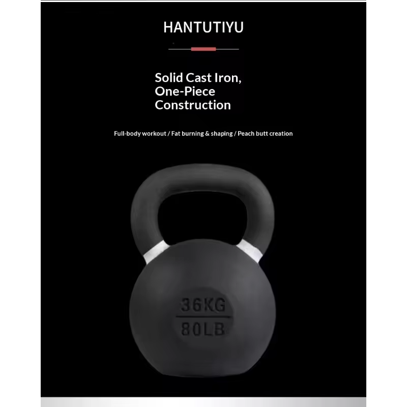2026  High Quality Durable  Strength Training Solid Cast Iron Pure Steel Kettlebell Unisex Dumbbells Gym Fitness