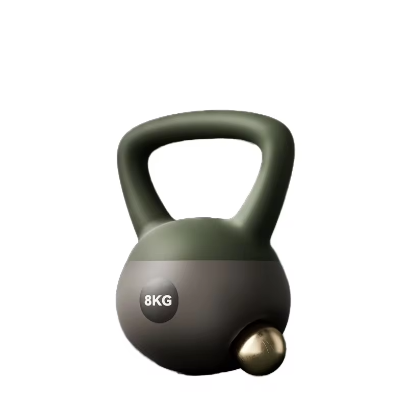 Professional Home Fitness Equipment 3-12kg PVC Kettlebell Dumbbell Soft Squat Swing Training for Men Women Focused  Weights