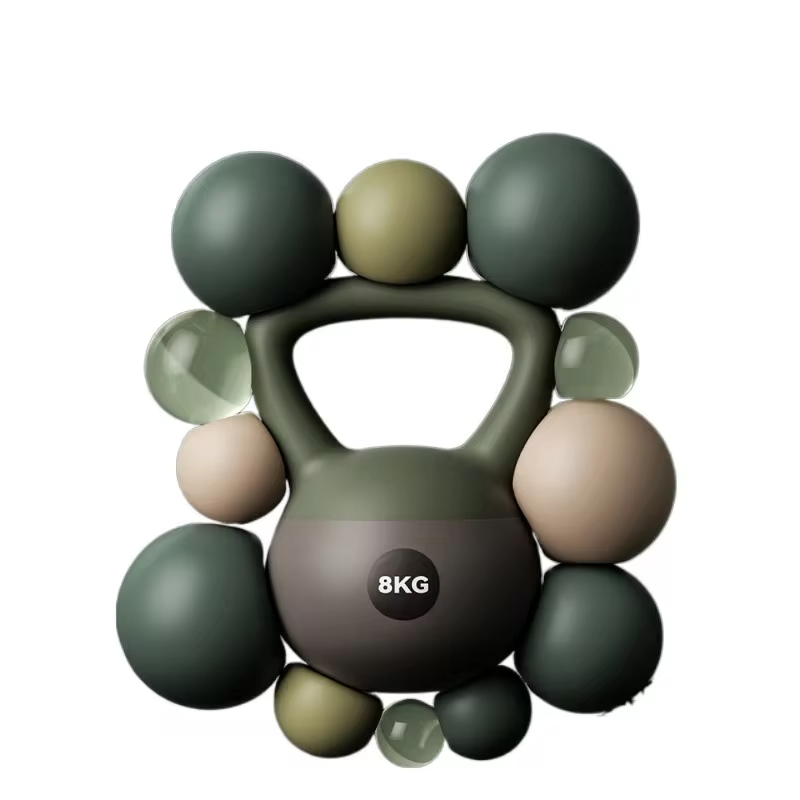 Professional Home Fitness Equipment 3-12kg PVC Kettlebell Dumbbell Soft Squat Swing Training for Men Women Focused  Weights