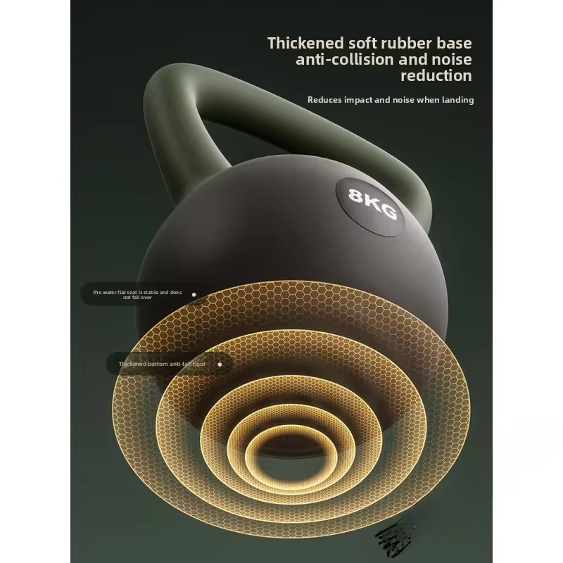 Professional Home Fitness Equipment 3-12kg PVC Kettlebell Dumbbell Soft Squat Swing Training for Men Women Focused  Weights