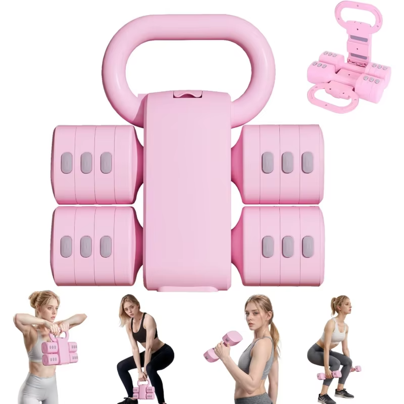 2026  New Design Gym Women's Steel Lightweight Adjustable Dumbbell Kettlebell Set Custom Colors Yoga Training Home Sport