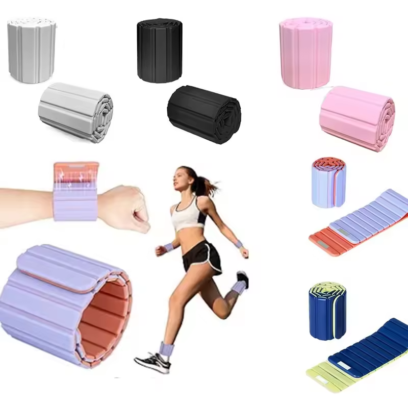 1Pair Wearable Wrist Weight Bracelet Adjustable Magnet Weight-bearing Fitness Equipment Silicone 500g Each