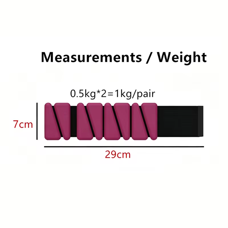 Duotone Women Adjustable Silicone Ankle Wrist Weights Wearable Fitness Weighted Bands for Yoga Pilates Home Workout