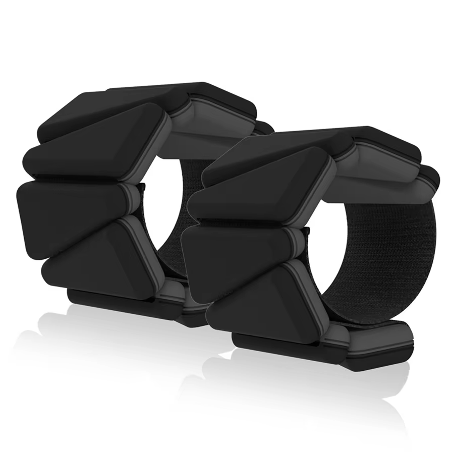 Duotone Women Adjustable Silicone Ankle Wrist Weights Wearable Fitness Weighted Bands for Yoga Pilates Home Workout