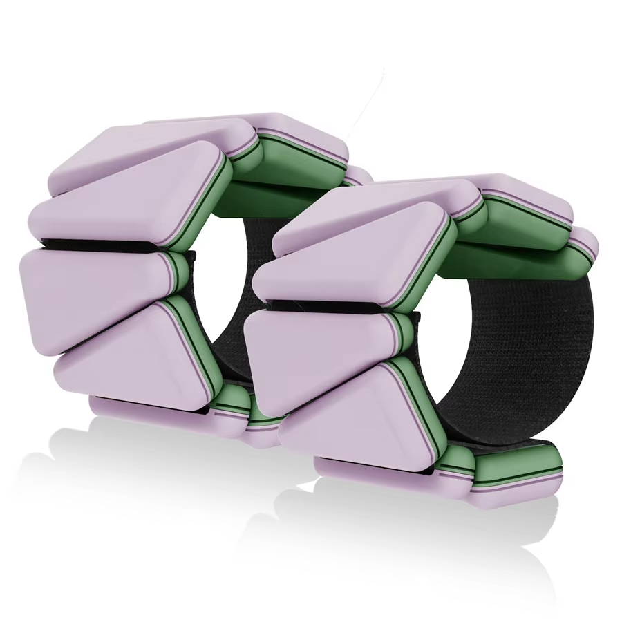 Duotone Women Adjustable Silicone Ankle Wrist Weights Wearable Fitness Weighted Bands for Yoga Pilates Home Workout