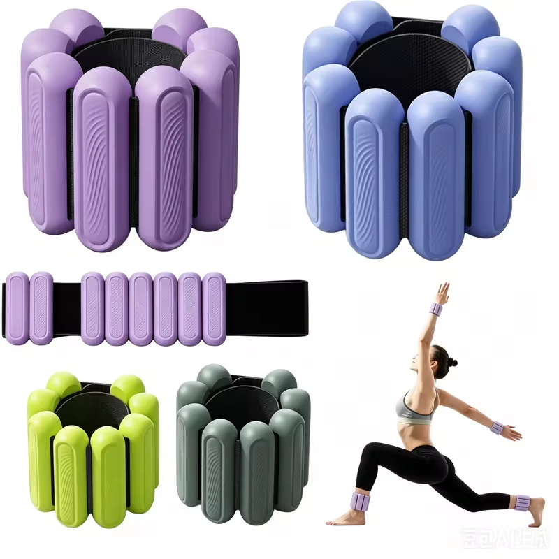 2Lbs Adjustable Wrist Ankle Weights Unisex, Fitness Straps for Yoga Pilates Swimming Running Walking Daily Home Exercise
