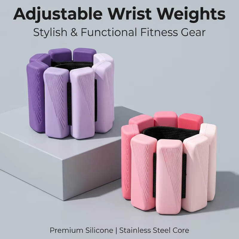 1LB 450g Single Gradient Silicone Wrist Weights For Women Adjustable Fitness Weight Bracelets Yoga Running Gym Training Gear