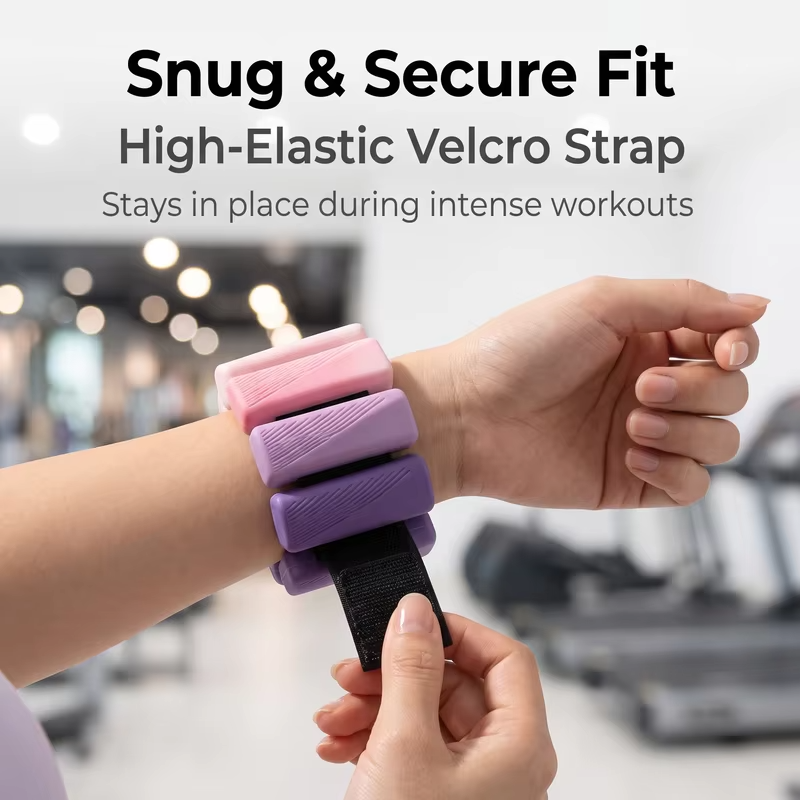 1LB 450g Single Gradient Silicone Wrist Weights For Women Adjustable Fitness Weight Bracelets Yoga Running Gym Training Gear