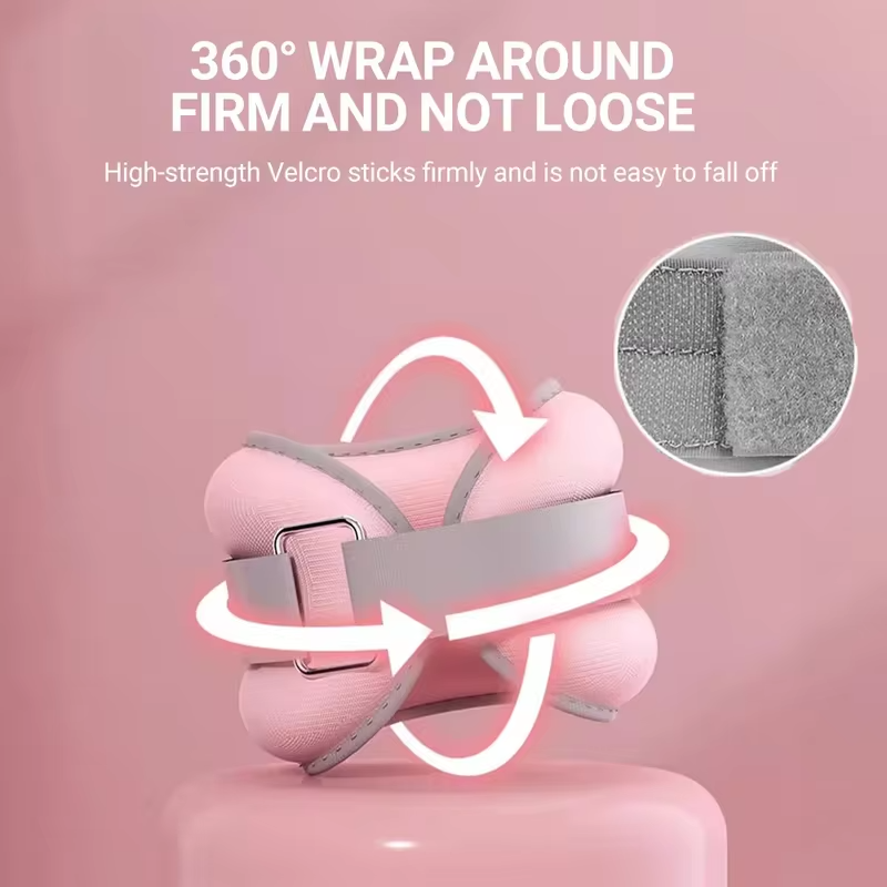 2PCS Adjustable Ankle Brace Wristband Weight-bearing Soft Sand Weighted Sandbag Comfortable Breathable Wrist Ankle Weights