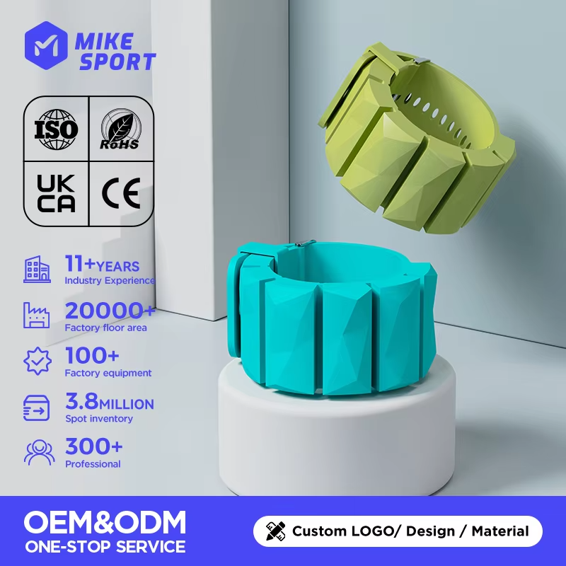 Factory Outlet Hot Sale Silicone Weight Bearing Bracelet Pair 2 LBS Weight Sports Bracelet Adjustable Wrist Weight Training