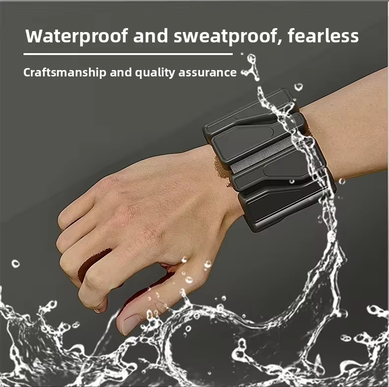 2PC 2Lbs Silicone Weight-bearing Bracelet Adjustable Leggings Sandbag Arm Wrist Calf Gravity Yoga Running Swimming Bracelet
