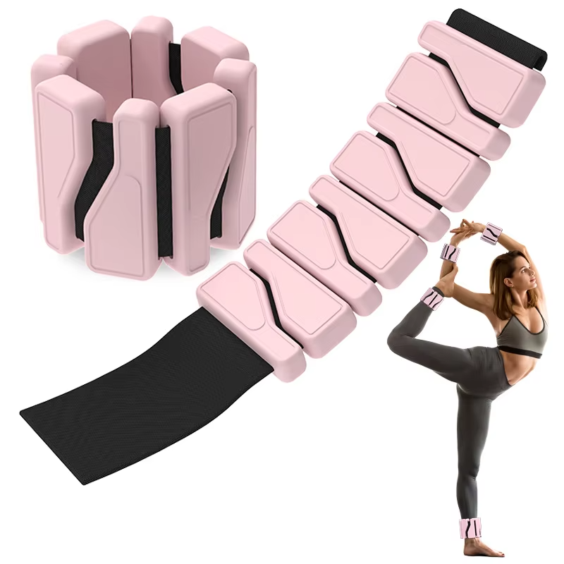 2PC 2Lbs Silicone Weight-bearing Bracelet Adjustable Leggings Sandbag Arm Wrist Calf Gravity Yoga Running Swimming Bracelet