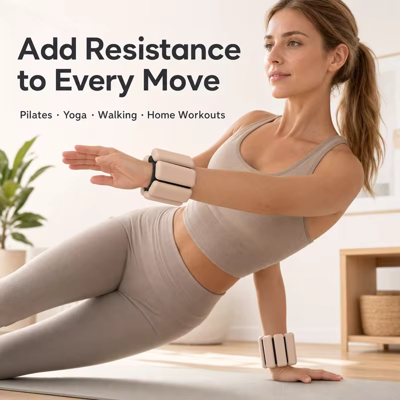Wholesale Yoga Gravity Band Fitness Weight-bearing Silicone + Cast Iron Bracelet Customized Color/ Wrist Ankle Use Hook Loop