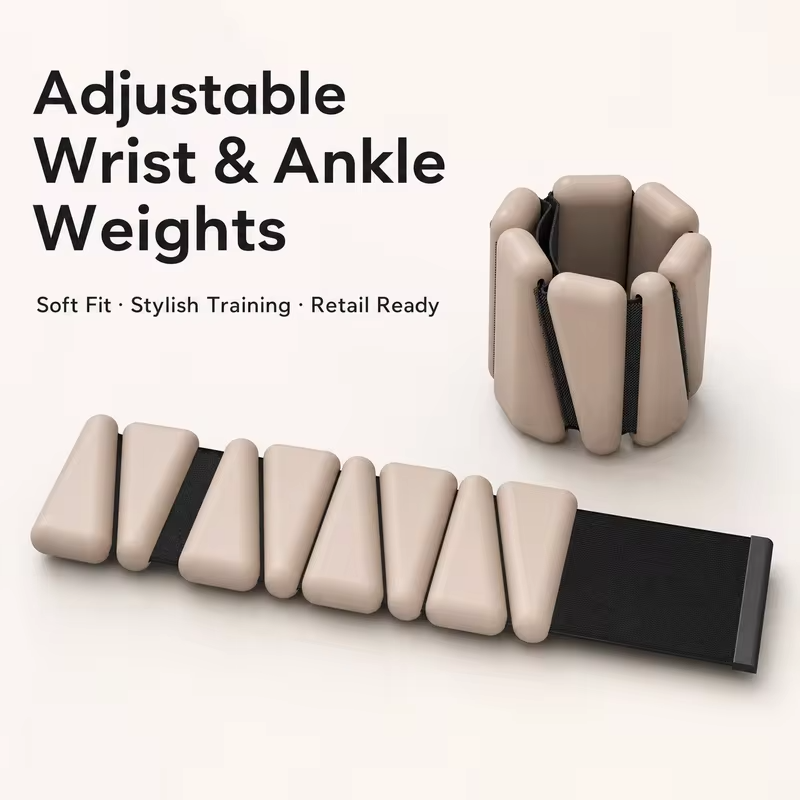 Wholesale Yoga Gravity Band Fitness Weight-bearing Silicone + Cast Iron Bracelet Customized Color/ Wrist Ankle Use Hook Loop