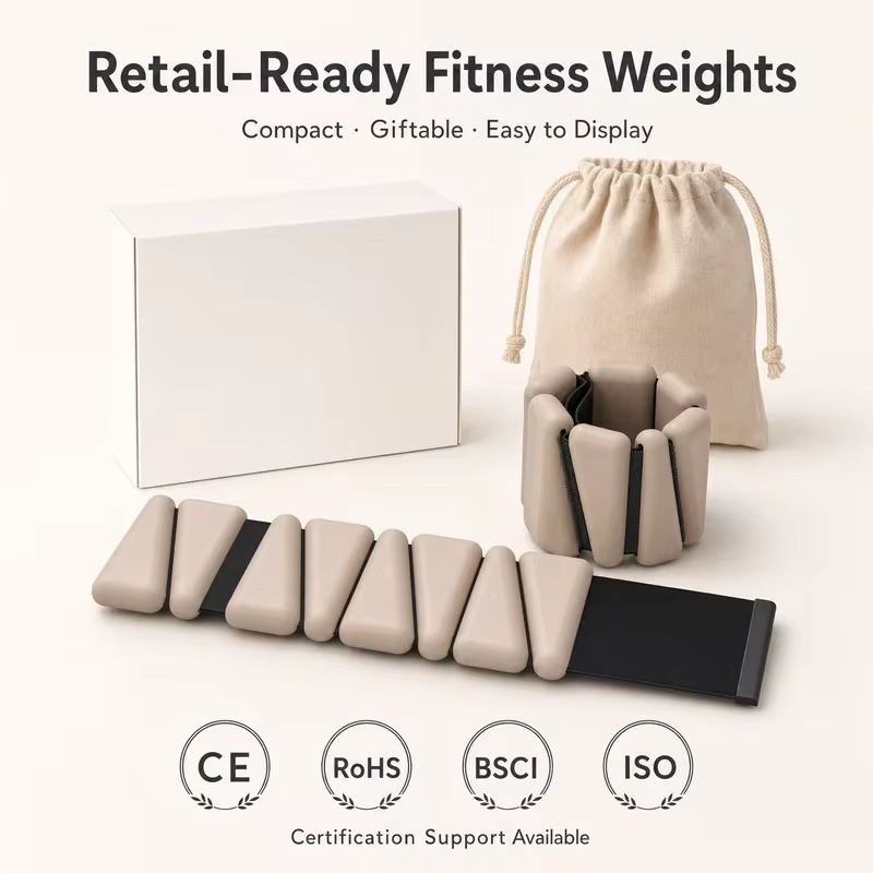 Wholesale Yoga Gravity Band Fitness Weight-bearing Silicone + Cast Iron Bracelet Customized Color/ Wrist Ankle Use Hook Loop