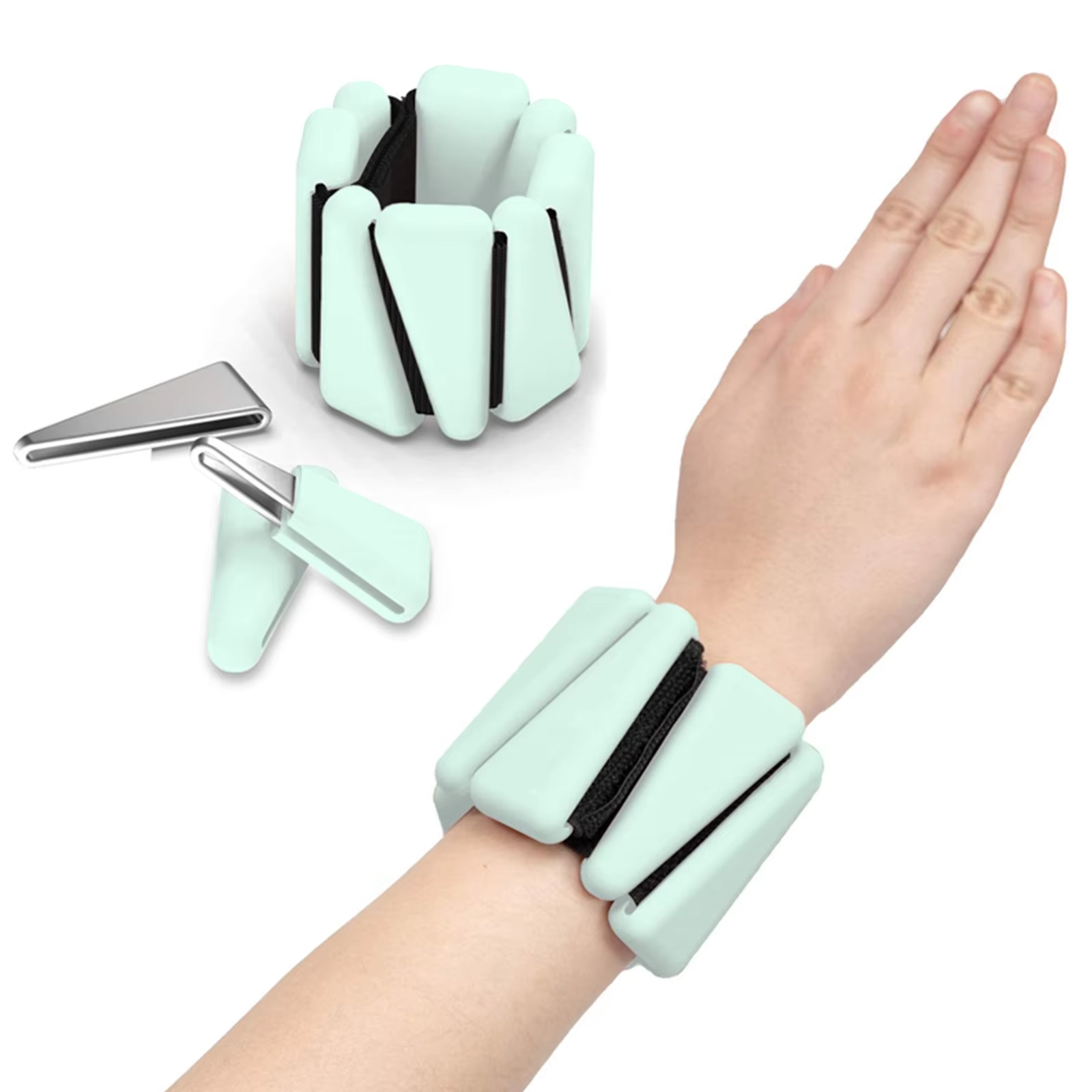Wholesale Yoga Gravity Band Fitness Weight-bearing Silicone + Cast Iron Bracelet Customized Color/ Wrist Ankle Use Hook Loop