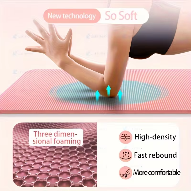 10/15MM Thick NBR Yoga Mats Anti-slip Sport Fitness Mat Blanket For Exercise Yoga And Pilates Gymnastics Mat Fitness Equipment
