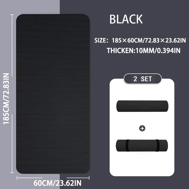 10/15MM Thick NBR Yoga Mats Anti-slip Sport Fitness Mat Blanket For Exercise Yoga And Pilates Gymnastics Mat Fitness Equipment
