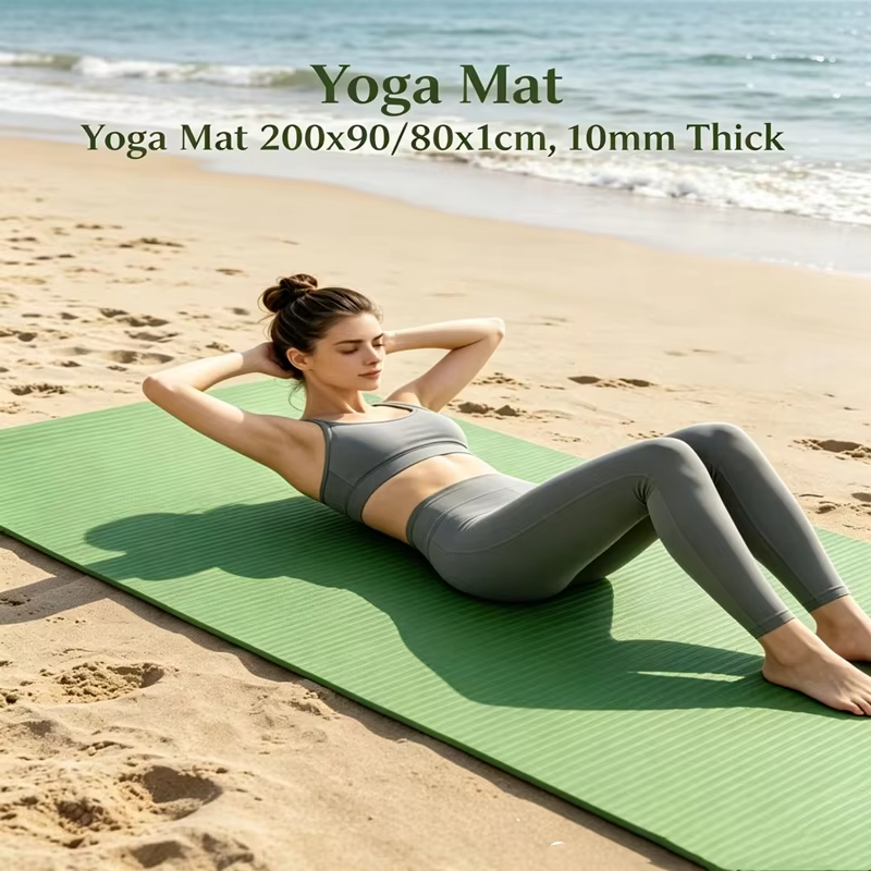 10MM Thick NBR 200x90cm Yoga Mats Anti-slip Sport Fitness Mat Blanket For Exercise Yoga Pilates Gymnastics Mat Fitness Equipment