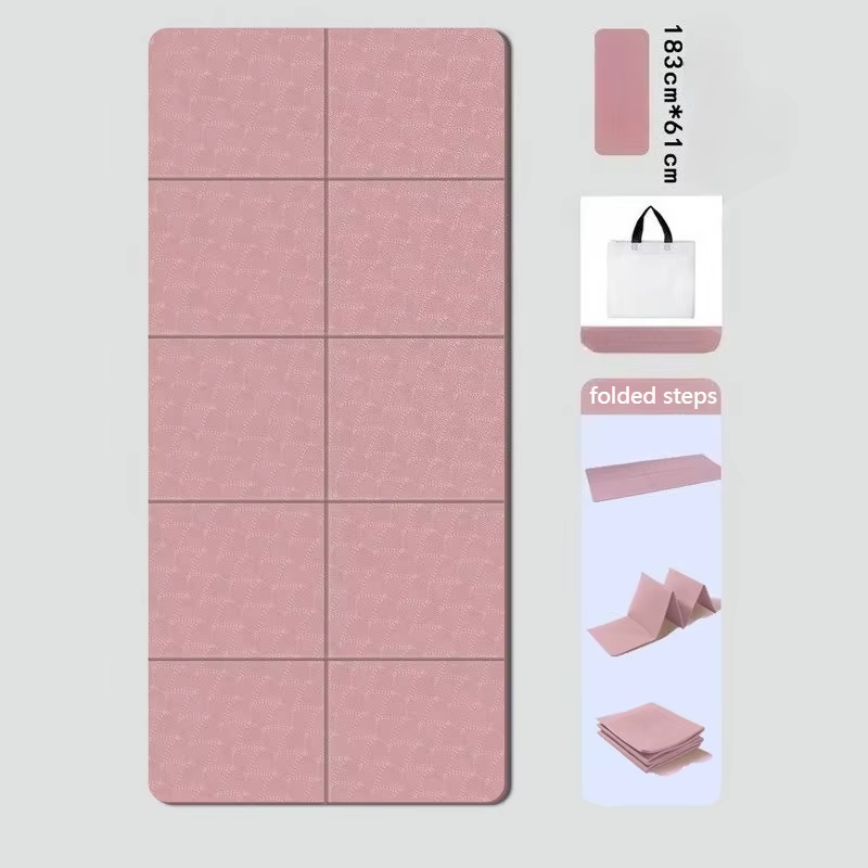 Non-Slip Extra Thick Foldable Yoga Mat,6mm Thick Foldable Yoga Mat,TPE Material | For Yoga, Pilates,Fitness Training,Office,Home