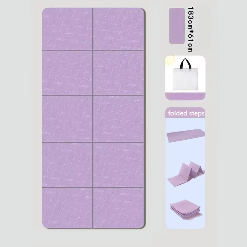 Non-Slip Extra Thick Foldable Yoga Mat,6mm Thick Foldable Yoga Mat,TPE Material | For Yoga, Pilates,Fitness Training,Office,Home