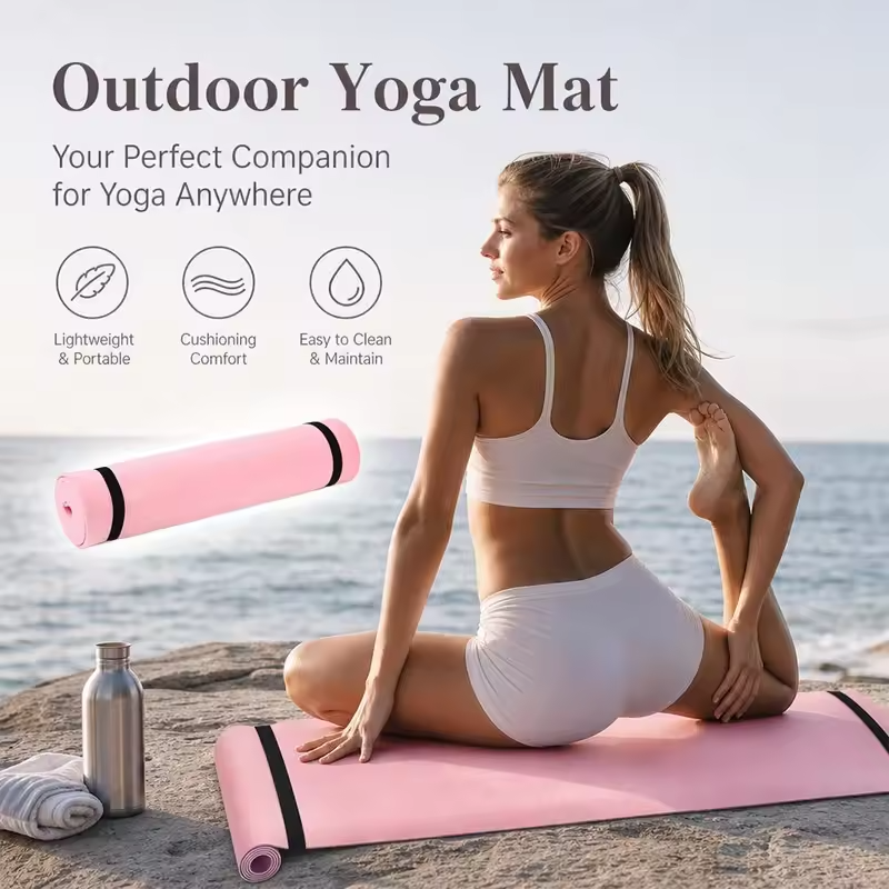 1/2Pcs Thick Yoga Mat Anti-skid Sports Fitness Mat EVA Comfort Foam Yoga Mat For Exercise Yoga And Pilates Gymnastics Mat