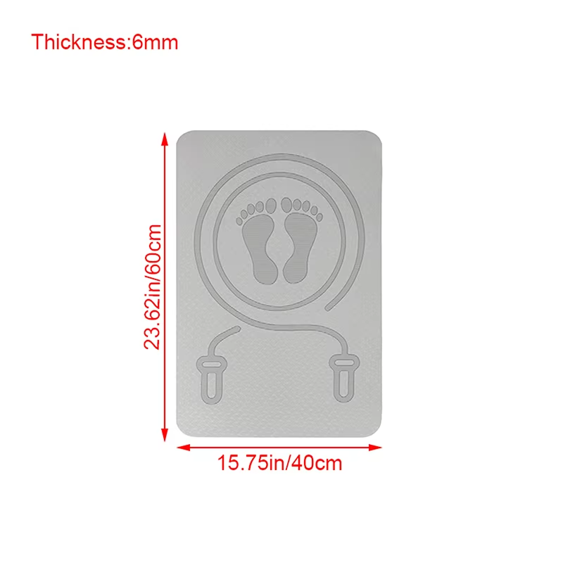 Hot 6MM Skipping Rope Mat Anti-noise Jump Rope Mat Floor Mats Exercise Shock Absorption Yoga Mat TPE Skipping Mat Fitness Pad