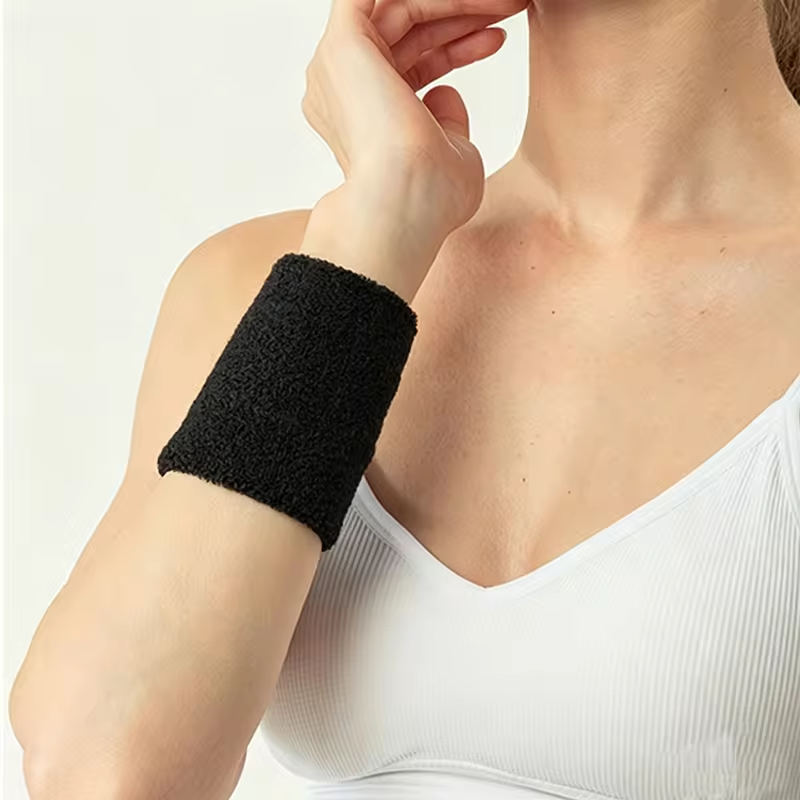 Color Soft Breathable Towel Sweat Wristbands Sweat Absorbing Sports Wrist Protector for Walking Workout