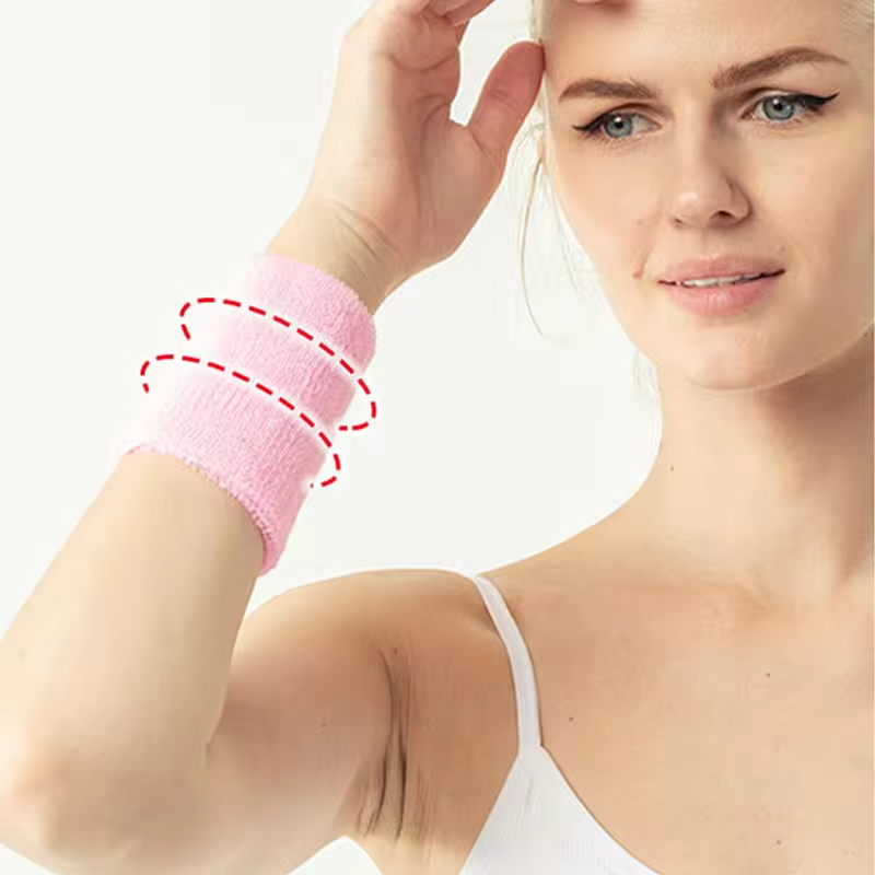 Color Soft Breathable Towel Sweat Wristbands Sweat Absorbing Sports Wrist Protector for Walking Workout