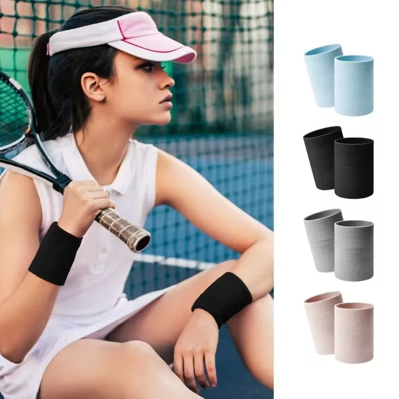 2pcs sports wristbands - breathable and sweat-absorbent wristbands - for men and women - lightweight fitness wristbands