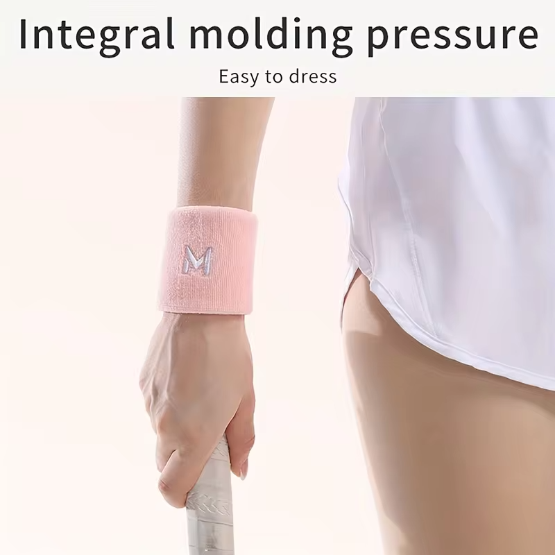 2pcs Sports Wristbands, Sweat-Absorbent and Breathable, for Men and Women, Fitness and Basketball Wrist Sleeves