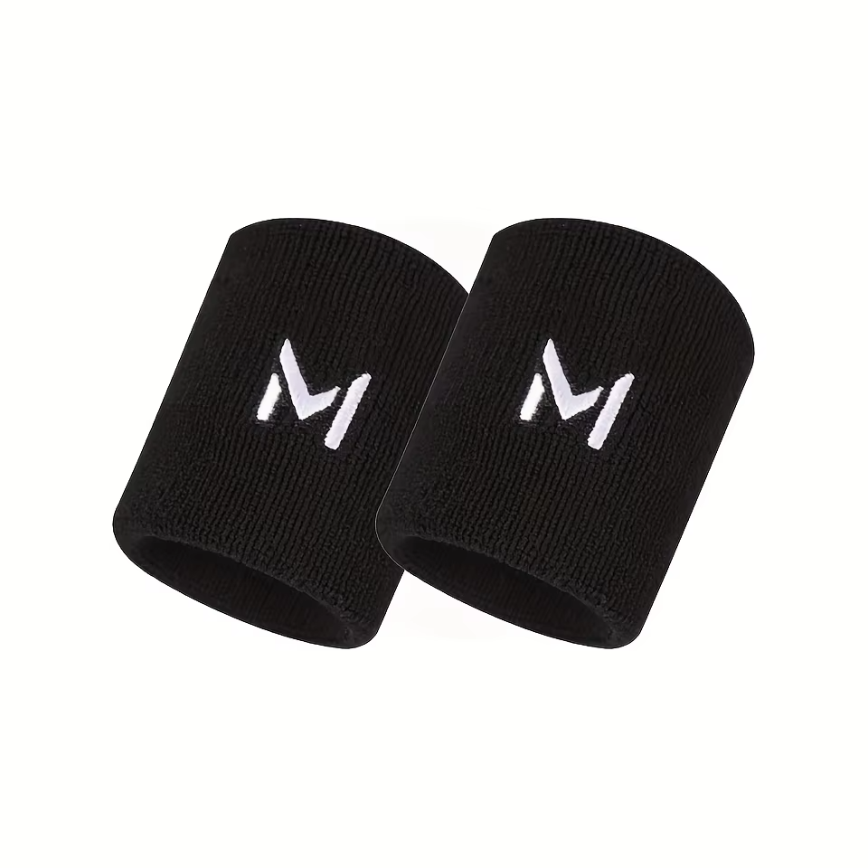 2pcs Sports Wristbands, Sweat-Absorbent and Breathable, for Men and Women, Fitness and Basketball Wrist Sleeves