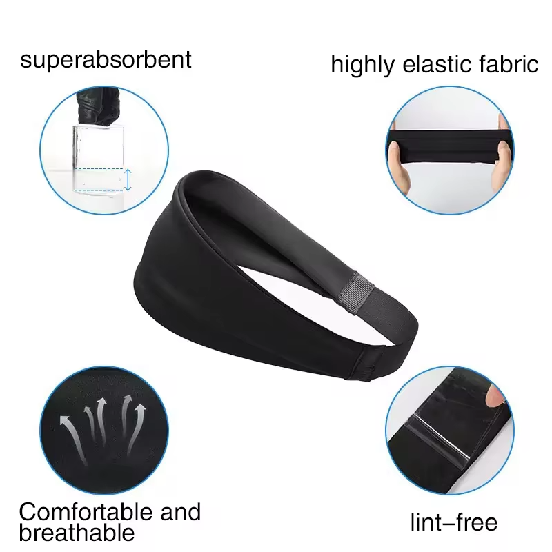 Elastic Anti-slip Yoga Headband Quick Dry Sweatband for Gym Basketball Outdoor Sports