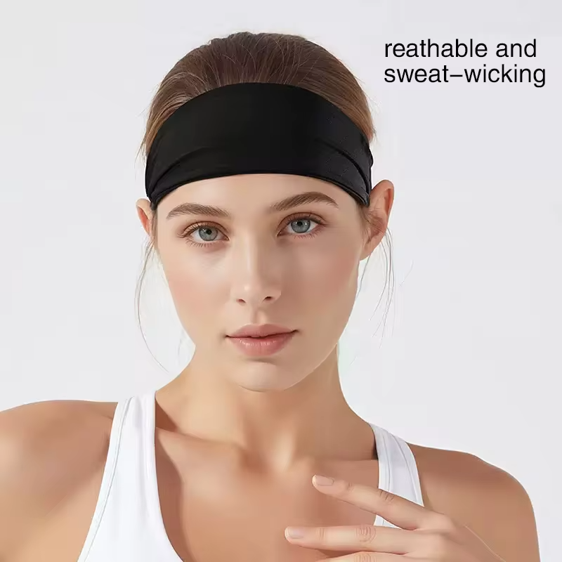 Elastic Anti-slip Yoga Headband Quick Dry Sweatband for Gym Basketball Outdoor Sports