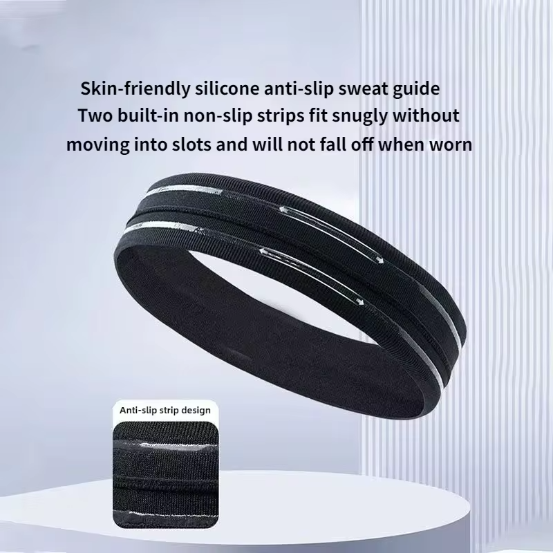 Sports Elastic Headband With Sweat Absorption And Anti Slip Moisture Fitness Yoga Tennis Cycling Sweatband Men Women Hair Band