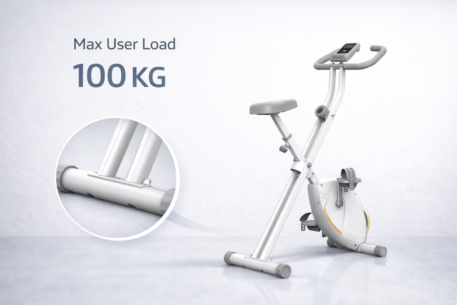 Foldable Magnetic X-Bike for Home Fitness - Compact Indoor Cycling Exercise Bike with Belt Drive