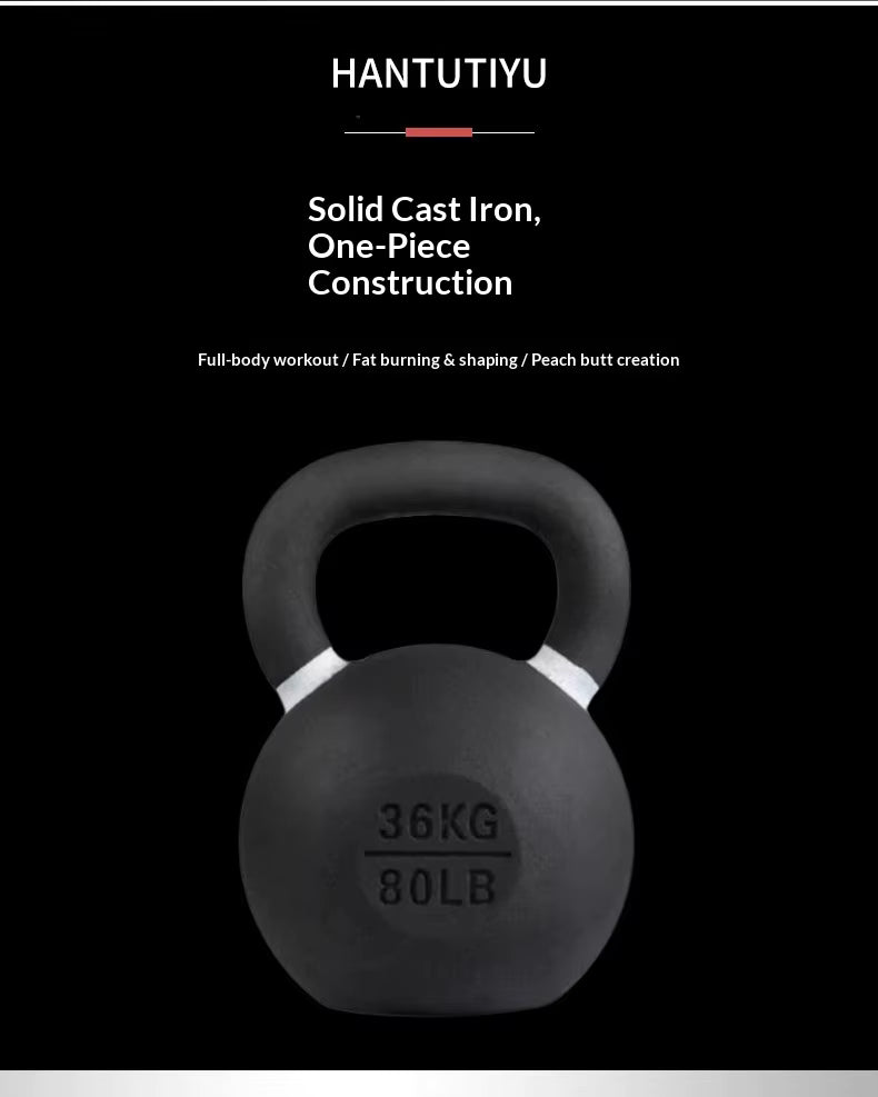 2026  High Quality Durable  Strength Training Solid Cast Iron Pure Steel Kettlebell Unisex Dumbbells Gym Fitness